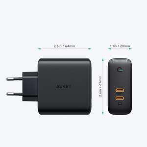 <span class=keywords><strong>AUKEY</strong></span> PA-D5 – chargeur mural PD à double Port, prise ue, Charge rapide, Station de Charge rapide pour téléphone Macbook, 63W - Product Image 5