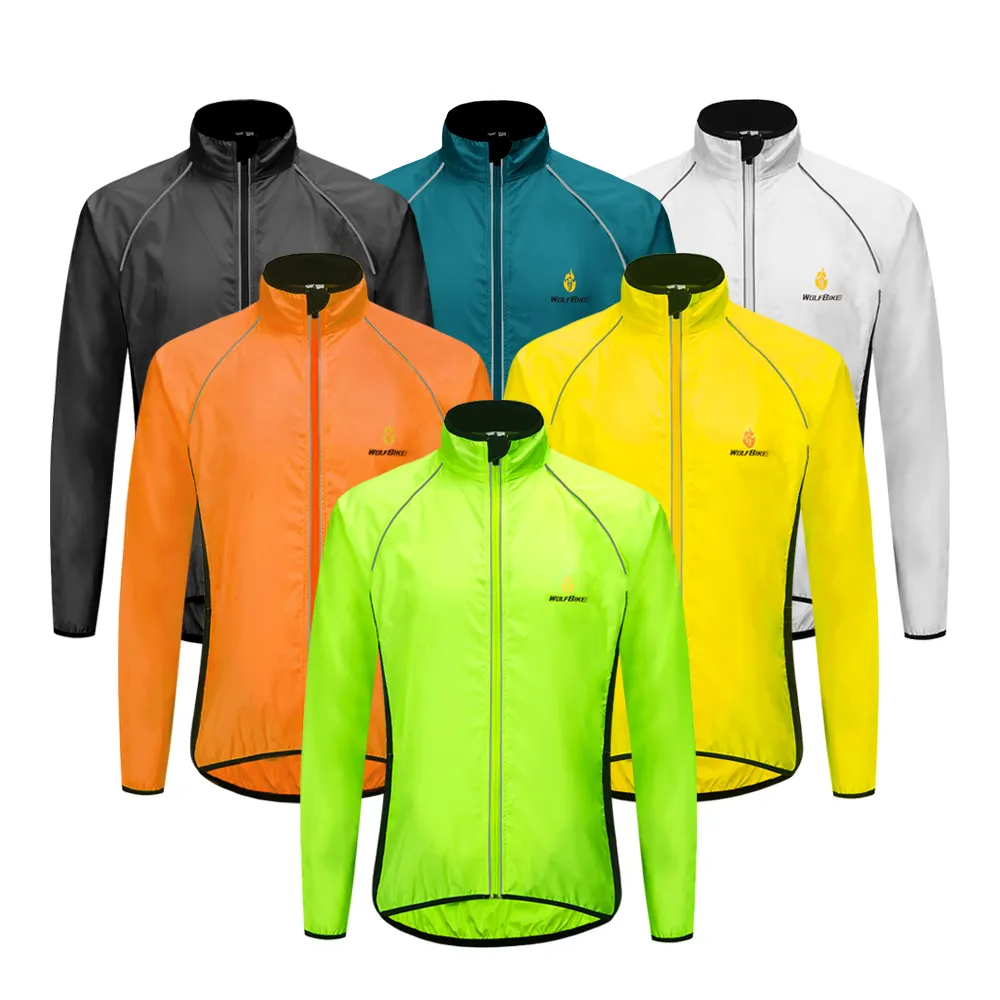 WOSAWE yansıtıcı su geçirmez bisiklet ceketler 6 renk yağmur giyim bisiklet giyim rüzgar geçirmez ceket MTB bisiklet rüzgarlık S-3XL
