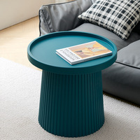 Vente en gros table basse moderne mobilier d'intérieur coloré tables rondes en plastique ordinaires