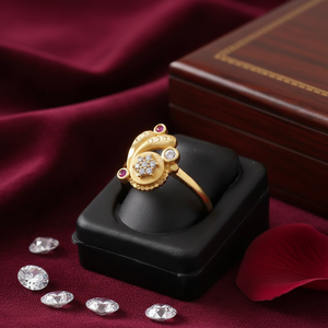 Gold Plated <b>Fine</b> <b>Ring</b> with Austrian Stone Elegant and Luxurious Jewelry Accessory - Product Image 3