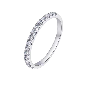 Anel de Noivado ICEWALD Feminino Banhado a Ouro 9k <span class=keywords><strong>18K</strong></span> Luxuoso com Diamante Cultivado em Laboratório de 1ct Lapidação Brilhante Cor D Certificado IGI - Product Image 1