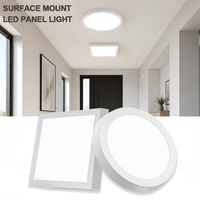 Venta Directa de Fábrica, Panel de Luz LED Cuadrado/Redondo, Delgado, de Aluminio, para Techo, 6W 12W 18W 24W, para Hotel, Hogar y Oficina