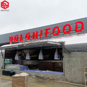 Lumière LED personnalisée Logo mobile <span class=keywords><strong>Bar</strong></span> remorque <span class=keywords><strong>à</strong></span> <span class=keywords><strong>vendre</strong></span> Concession Food Trailer Ice Cream <span class=keywords><strong>chariot</strong></span> avec cuisine entièrement équipée - Product Image 3