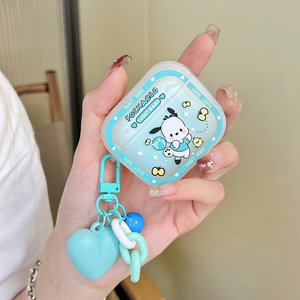 Poupée 3D pochacco avec cloche ornements bracelet écouteurs étui pour <span class=keywords><strong>Apple</strong></span> AirPods <span class=keywords><strong>Air</strong></span> Pods 1 Pro <span class=keywords><strong>2</strong></span> 3 housse casque boîte - Product Image 4