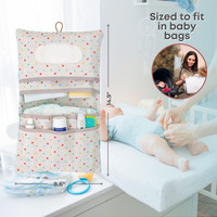 Organisateur de caddie de couches de pépinière portable avec couvercle sac fourre-tout de rangement pour bébé panier en feutre pour table à langer voiture et utilisation de voyage