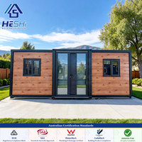 Maison préfabriquée pliable de 59 m² (30 pieds) conforme aux normes australiennes AS NZS 1170.3, résistante à la neige, avec 1, 2, 3 ou 4 chambres, type cabane.