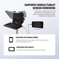 Neewer X11 Téléprompteur en aluminium 2-en-1 avec moniteur pour les interviews