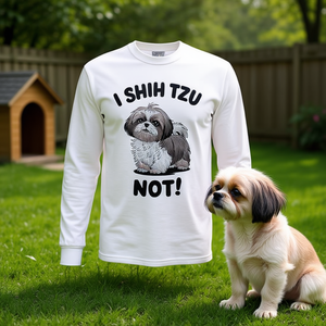 T-shirt à manches courtes I Shih Tzu Not pour les amoureux des chiens, humoristique et original - Product Image 3