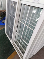 Fenêtre en PVC à double vitrage nord-américaine à économie d'énergie avec verre Low-E pour la décoration de la maison et de l'hôtel, dotée d'un cadre en plastique