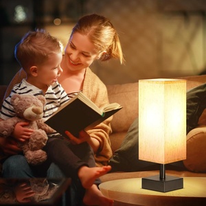 Modern 60W Square Minimalist Night <b>Light</b> Plastic Lamp Body with E26 Bulb Base Battery Powered - Product Image 3