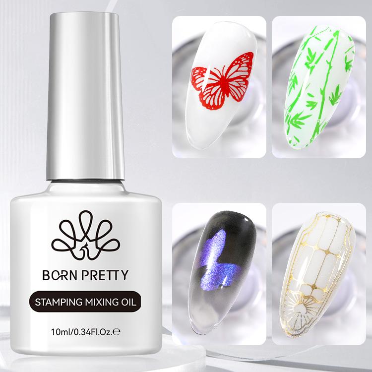 BORN PRETTY 10 мл многофункциональная штамповка, смешивание масляной живописи, Гель-лак для штамповки для смешивания и нанесения порошка для ногтей