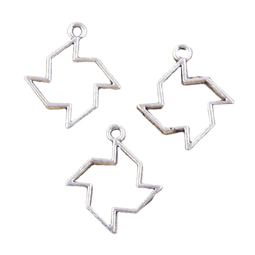 Charms hollow windmill pinwheel winnower 23x19mm Antique Silver Color Pendants Making DIY Handmade Tibetan Finding Jewelry