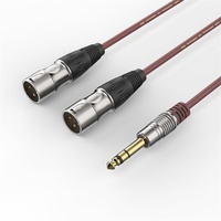 Câble adaptateur OEM 3,5 mm vers double XLR mâle (idéal pour les spectacles en direct, les studios d'enregistrement et l'équipement multimédia AV)
