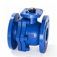 Vanne à boisseau sphérique flottante 2 pièces PN16 en fonte ductile GG25 GGG40 QT450 à levier manuel et à brides pour système d'eau