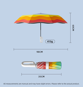 Parapluie automatique arc-en-ciel pour enfants avec logo personnalisé, poignée mousqueton sécurisée anti-retour, idéal pour l'école, les activités de plein air, la vente au détail et les cadeaux promotionnels - Product Image 5