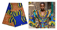 Tela con estampado de cera de poliéster 100% de alta calidad, Batik africano personalizado, Java Hollandais, brocado peinado, ropa de cama tejida, vestido
