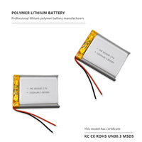Batteries rechargeables d'ion de lithium de la poche 3.7V/1050mah en gros pour l'électronique grand public 803040