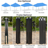 FEAMONT Carpa Plegable Resistente Económica en Oferta 3x6M con Estructura de Acero Pintado con Polvo y Revestimiento Plateado 150D para Puesto de Mercado