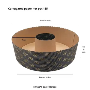 Stampo per Panettone in Carta Kraft 17*3,8cm, Resistente alle Alte Temperature, per Muffin e Dolci - Product Image 4