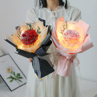 Vente en gros de fleurs éternelles faites à la main, ballons Bobo, mariage, Noël, Saint-Valentin, cadeau, bouquet de fleurs conservées à jamais