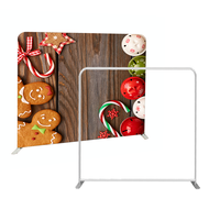 Support de toile de fond léger pour photomaton avec tissu extensible sans couture