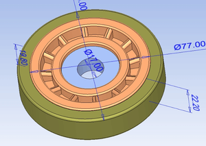 Fabrika toptan 17x90.5x19.8mm PP/PA çekirdek + PU tipi tekerlek havaalanı 6203ZZ rulman ile taşıyıcı bantlar plastik palet makarası tekerlek - Product Image 5