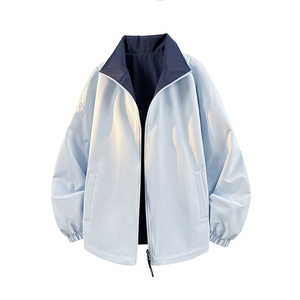 Özelleştirilmiş Logo Çift Taraflı Erkek Kışlık Uzun Kapüşonlu Rüzgar Geçirmez Polar Ceket Günlük Bol Rahat Moda - Product Image 4