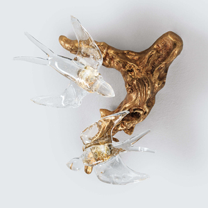 Lampada da parete in materiale alluminio camera da letto luce nordica decorazioni per la casa di lusso Art Design applique da parete in metallo a forma di <span class=keywords><strong>rondine</strong></span> in cristallo - Product Image 1