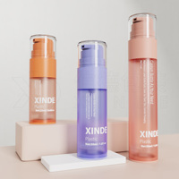 Botol Pompa Airless Mewah 20ml 30ml 50ml PP Wadah Skincare Lotion Essence Serum dengan Pompa Tekan Airless Cetak Logo Kustom