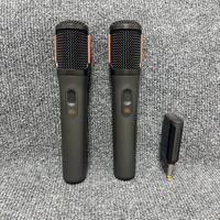 Microphone sans fil portable professionnel pour KTV à domicile, double micro rechargeable pour performances en direct