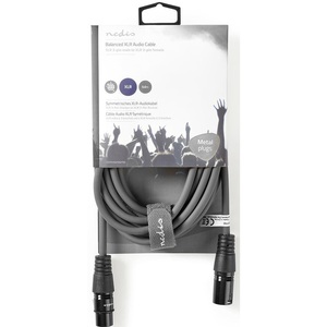 Cable de audio balanceado XLR macho a hembra de 5M y 3 pines para equipos de audio profesionales - Product Image 2