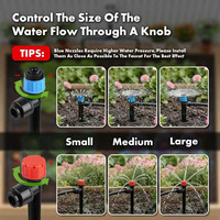 Système d'irrigation goutte à goutte 230FT, kit d'irrigation goutte à goutte à connexion rapide avec accessoires de tuyauterie d'irrigation de 1/4" et 1/2" pour bacs surélevés