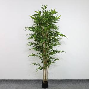 Pianta verde artificiale falso vaso di bambù grande decorazione per pavimento interno ricco di bambù Bonsai grande paesaggio di piante verdi - Product Image 4