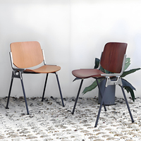 Ensemble de mobilier de restaurant moderne en cuir et bois, style McDonald's, avec banquette, table et chaises, écologique et durable