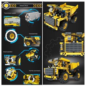Mould King 13016 RC Mini camión de Control remoto vehículo bloques de construcción RC ladrillos Tractor bloques conjunto para niños - Product Image 3