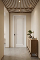 Porte intérieure en bois composite polymère MDF au design moderne, sur mesure, résistante aux rayures, pour projets de chambres d'appartement