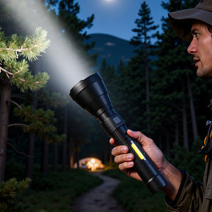 웨이다시 ABS 전자 디스플레이 충전식 휴대용 방수 토치 라이트 장거리 강력 LED 손전등 - Product Image 6