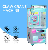 Vente en gros directe usine : Machine à griffes à monnayeur commerciale d'intérieur, colorée bleu ciel, pour poupées et thèmes anime