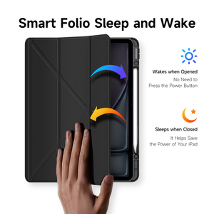 Magnetic <b>Tablet</b> Case with <b>Pen</b> Slot for iPad Air 13 (2024-2025) / iPad Pro 12.9 (2020-2021-2022) Flip Stand <b>Tablet</b> Cover - Product Image 3