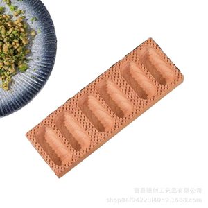 Wooden Wonton <b>Mold</b> Double Sided Pasta Maker For Kitchen Use With Pattern Design - Product Image 5