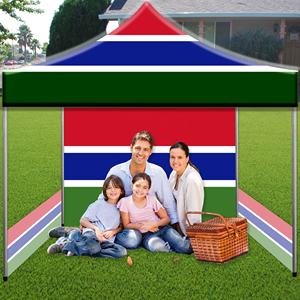 Tienda de campañ<span class=keywords><strong>a</strong></span> con bandera de <span class=keywords><strong>Gambia</strong></span> Montaje simple y rápido Ideal para <span class=keywords><strong>viajes</strong></span> de campamento cortos y relajación al aire libre - Product Image 4