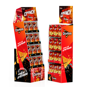 Özel Promosyon Modern Katlanabilir Karton 3 Raflı Ayaklı Özelleştirilmiş Boyutlu Dış Mekan Kullanımı Gıda Teşhir Standı Çikolatalar - Product Image 5