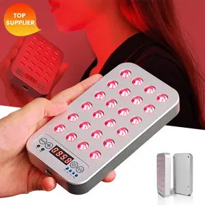 Recarregável portátil LED terapia dispositivo 24pcs 660nm 850nm Mini luz vermelha terapia painel RL12-D