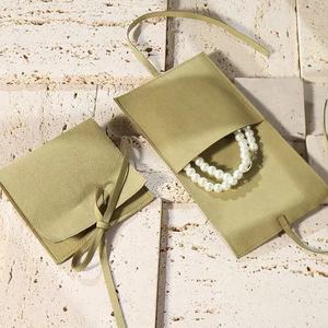 Sacs à bijoux en microfibre tendance <span class=keywords><strong>2026</strong></span>, sacs à bijoux en velours, pochette pour anneaux, bracelets, colliers, emballage, pochette avec logo - Product Image 3