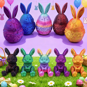3D Printed Easter Rabbit Decorative Figurine Surprise Egg Articulated Child Gift Fuzhou Origin Easter Decoration - Product Image 1
