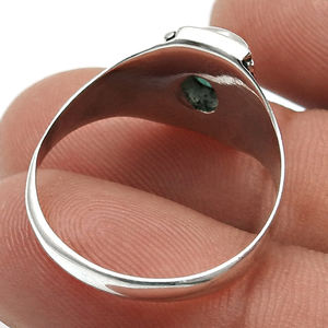 Joyería fina, anillos de piedras preciosas de piedra de nacimiento de Esmeralda Natural de Plata de Ley 925 para mujer, joyería hecha a mano, anillos de plata al por mayor OEM - Product Image 4