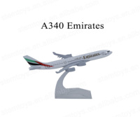Modèle d'avion Boeing 340 unisexe OEM de 16 cm, modèle d'avion en métal A340, alliage de zinc, jouets en fonte avec logo personnalisé, jouets de modèle d'avion