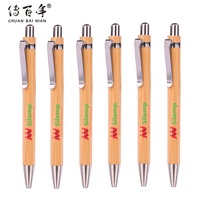 Stylo à bille en bois et bambou avec Clip en métal, 1 pièce, cadeau écologique, Logo personnalisé de haute qualité, promotion