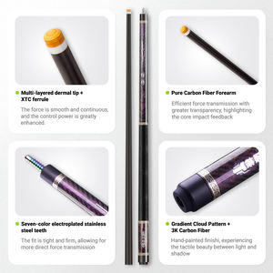 Meistverkaufte Amerikanische 1/2 Billardqueues 11,8/12,5mm Kohlefaser-Poolsticks mit Sieben-Farben-Galvanisierten Edelstahlzähnen - Product Image 4