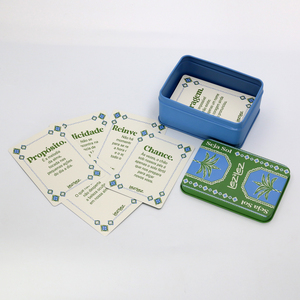 Cartes d'affirmations positives personnalisées, design palmier tropical, cartes flash motivantes avec boîte en métal pour l'autosoins et la pleine conscience - Product Image 2